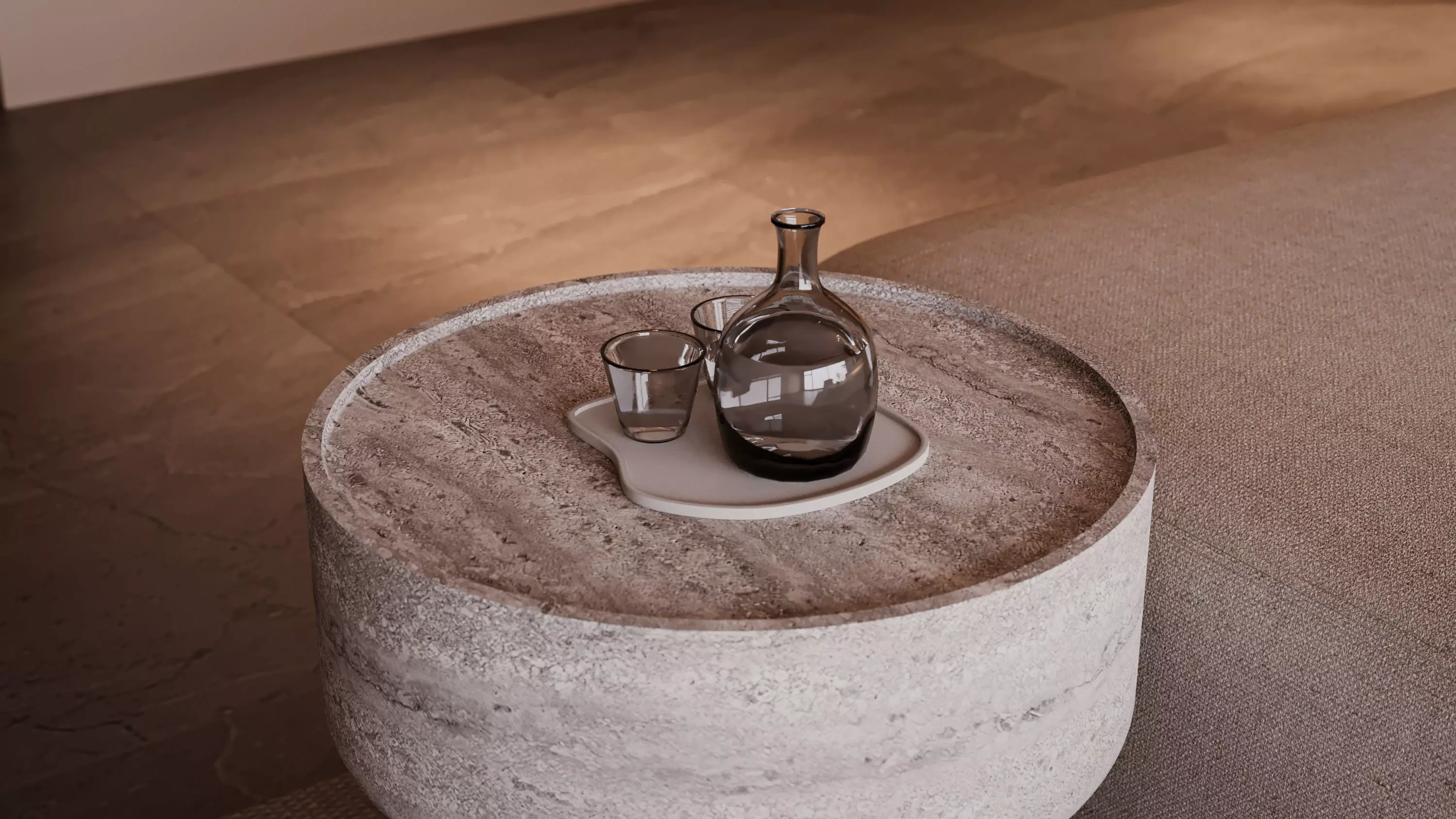 Modern Living Room 3D model_3