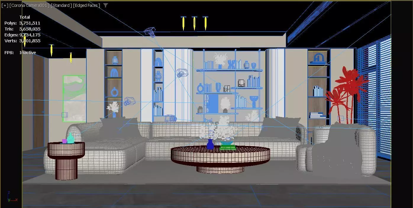 Modern Living Room 3D model_14