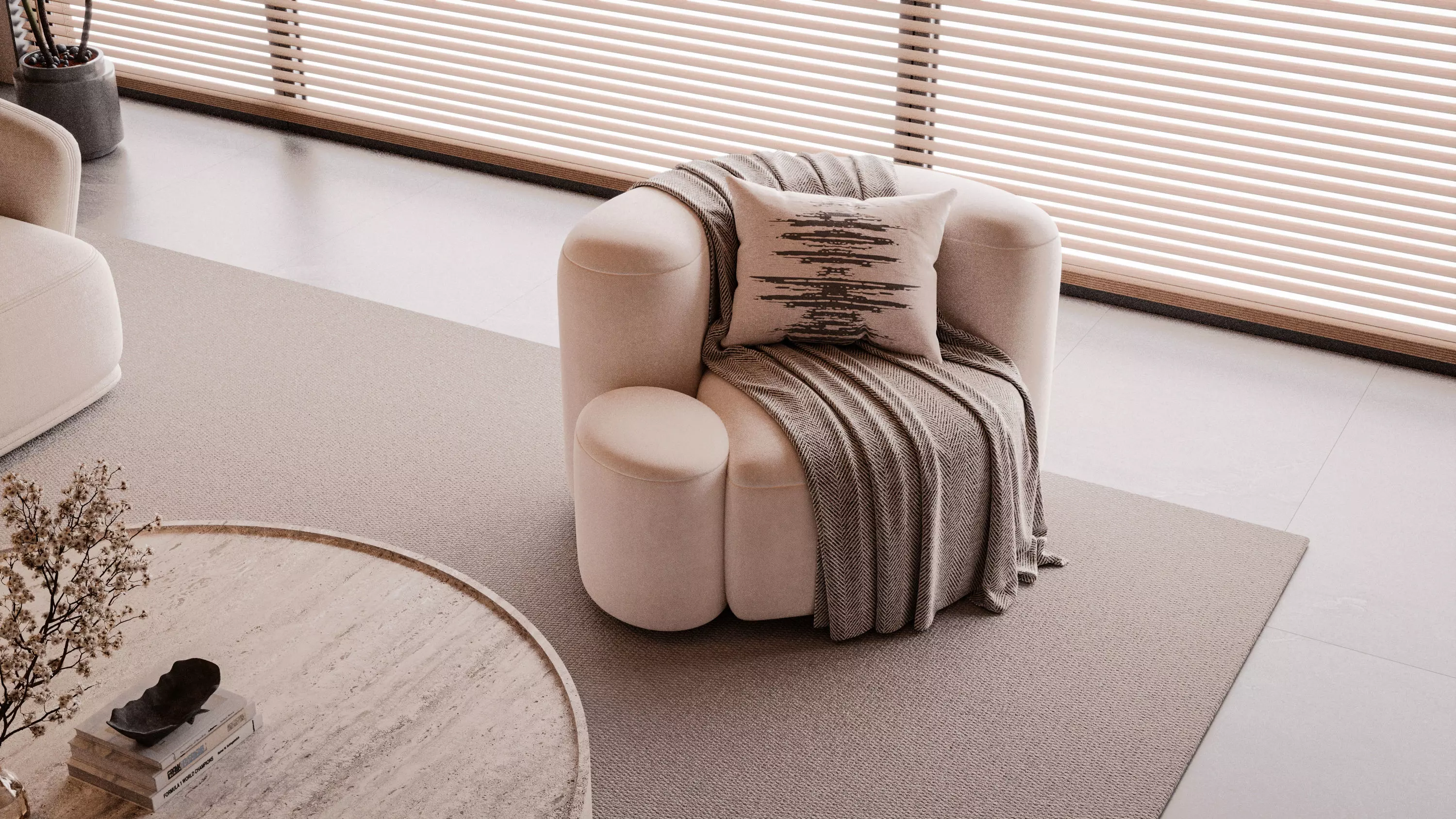 Modern Living Room 3D model_5