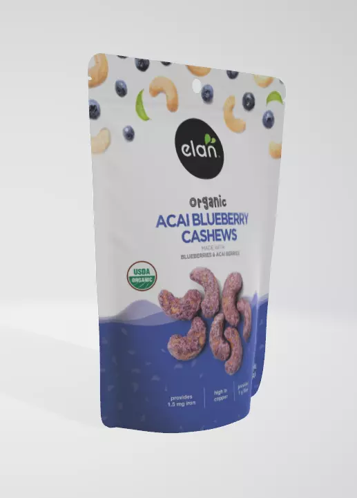 Elan Organic Acai Blueberry IEF31 Cashews Low-poly 3D model_8