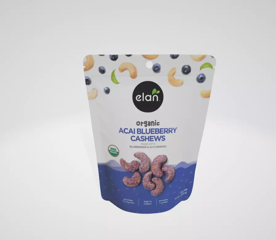 Elan Organic Acai Blueberry IEF31 Cashews Low-poly 3D model_11