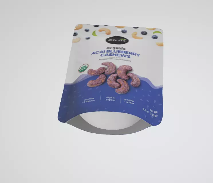 Elan Organic Acai Blueberry IEF31 Cashews Low-poly 3D model_2