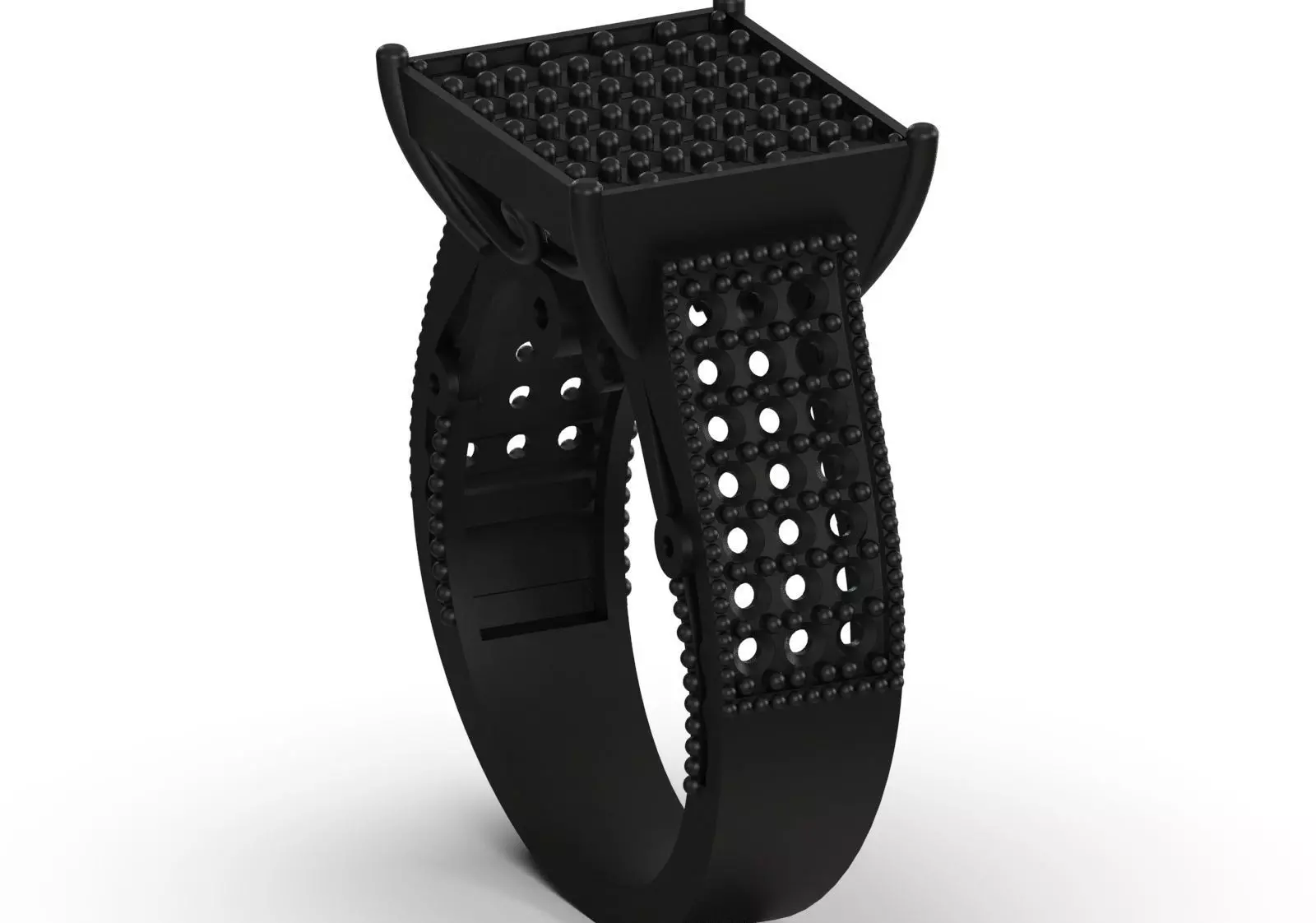 Pave Brow Champagne Diamond Signet Ring model jr00279 3D print model_24