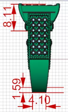 Pave Brow Champagne Diamond Signet Ring model jr00279 3D print model_22