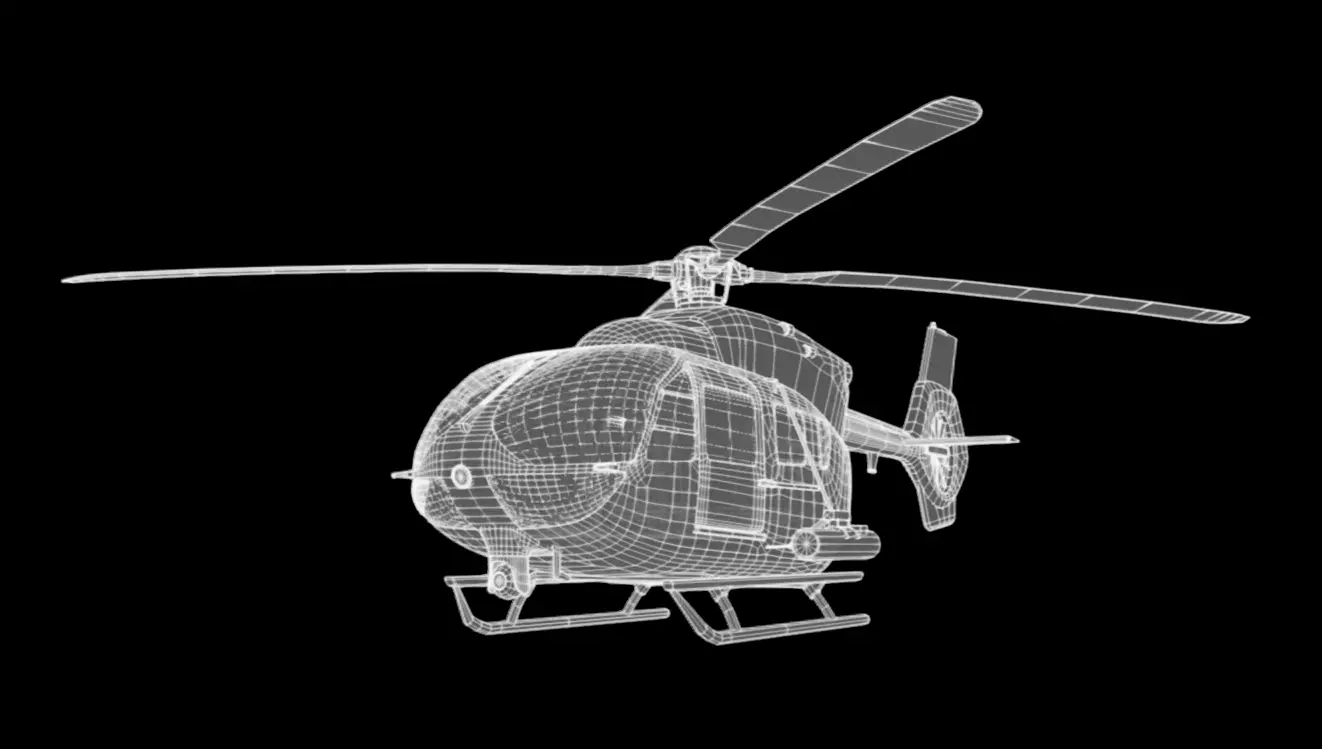 Military Helicopter Low-poly 3D model_16