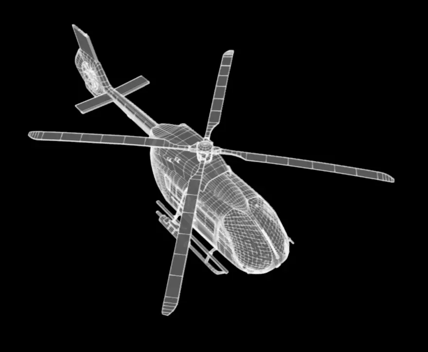 Military Helicopter Low-poly 3D model_17