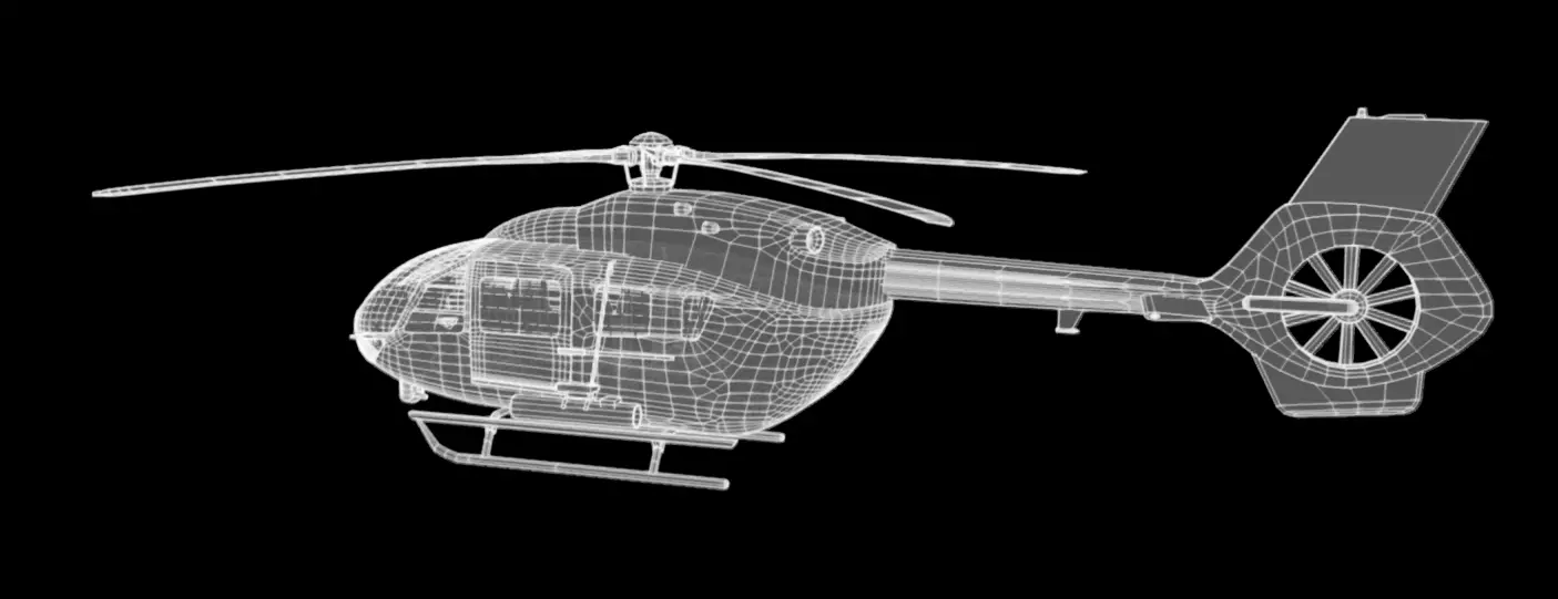 Military Helicopter Low-poly 3D model_15