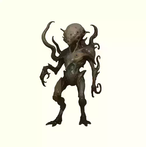 Asymmetric Alien Figurine