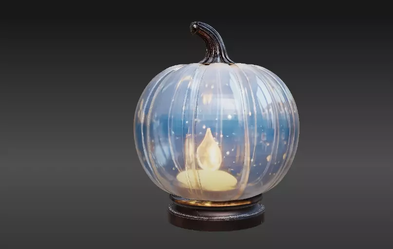 Jack-O-Lantern Pumpkin Lantern 3D Model Halloween 3D Printable 3D print model_3