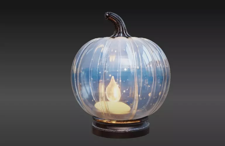 Jack-O-Lantern Pumpkin Lantern 3D Model Halloween 3D Printable 3D print model_2