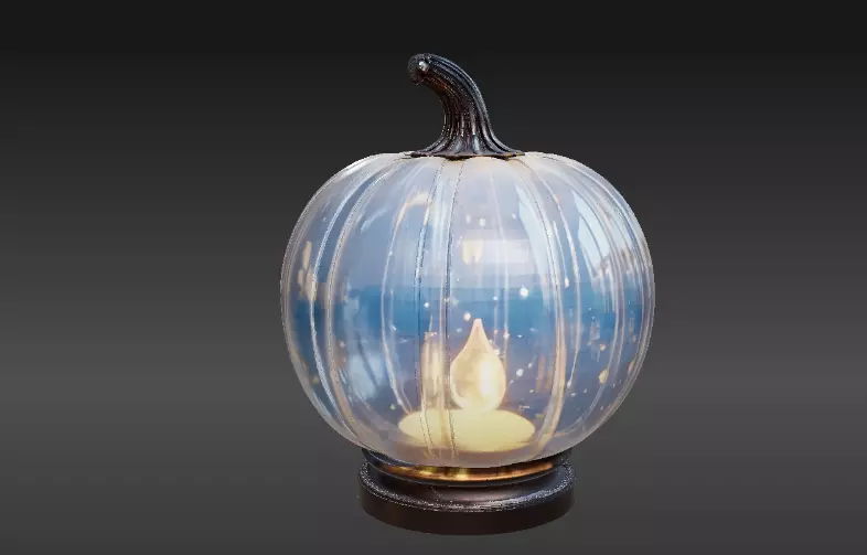 Jack-O-Lantern Pumpkin Lantern 3D Model Halloween 3D Printable 3D print model_0