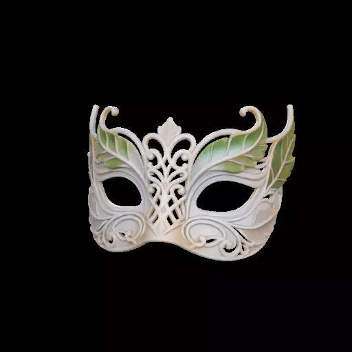 Venetian Leaf Mask 3D print model_23