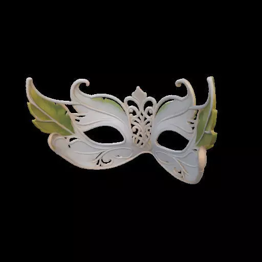 Venetian Leaf Mask 3D print model_6