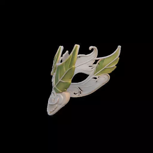 Venetian Leaf Mask 3D print model_14