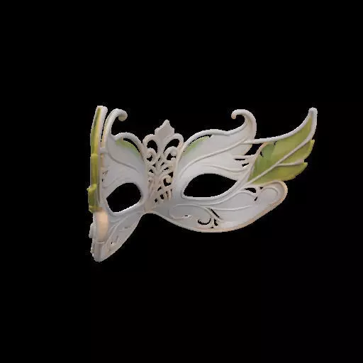 Venetian Leaf Mask 3D print model_11