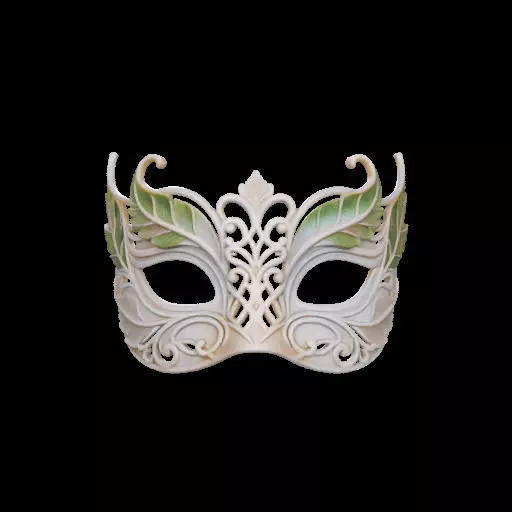 Venetian Leaf Mask 3D print model_1