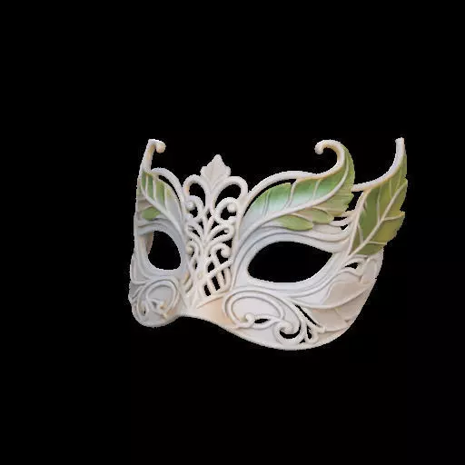Venetian Leaf Mask 3D print model_22