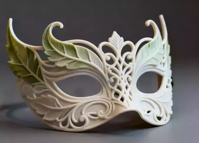 Venetian Leaf Mask 3D print model