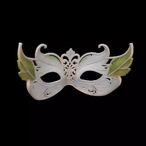 Venetian Leaf Mask 3D print model_9