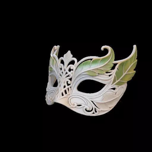 Venetian Leaf Mask 3D print model_21