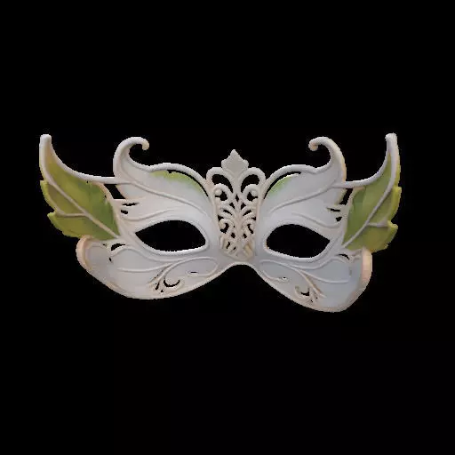 Venetian Leaf Mask 3D print model_7