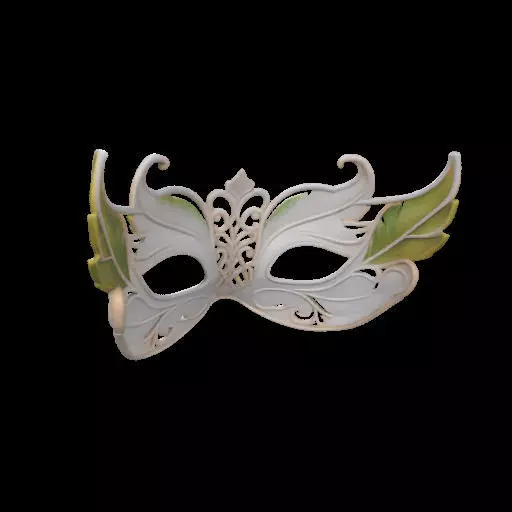 Venetian Leaf Mask 3D print model_10