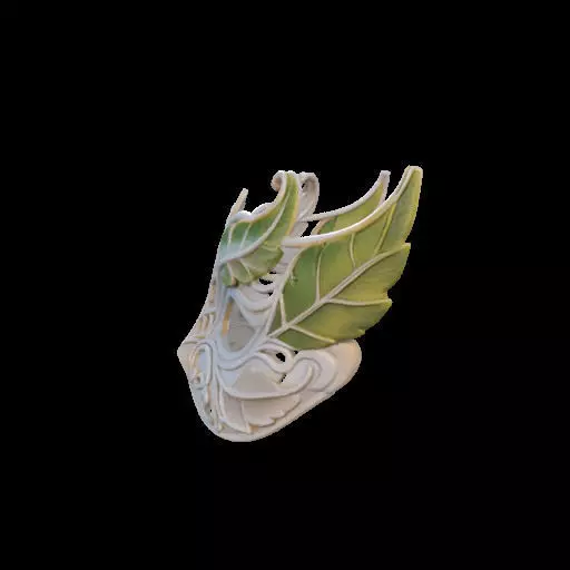 Venetian Leaf Mask 3D print model_16