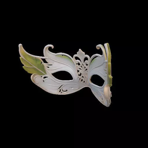 Venetian Leaf Mask 3D print model_5