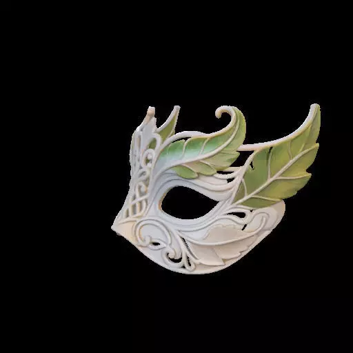 Venetian Leaf Mask 3D print model_19