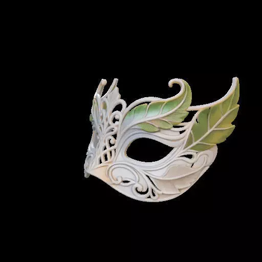 Venetian Leaf Mask 3D print model_20
