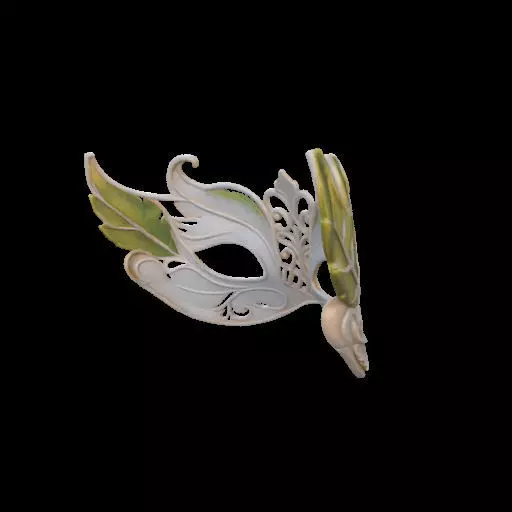 Venetian Leaf Mask 3D print model_4