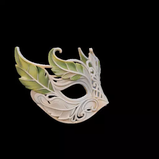 Venetian Leaf Mask 3D print model_26