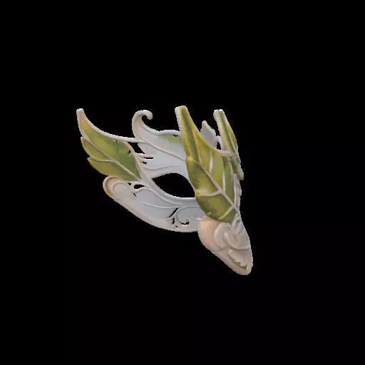 Venetian Leaf Mask 3D print model_3