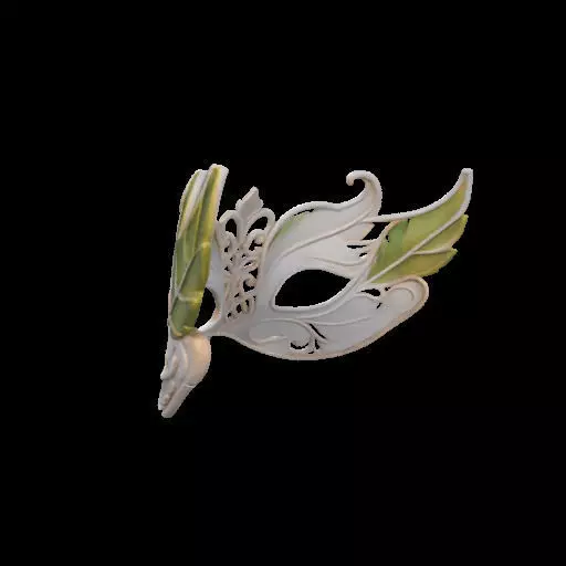 Venetian Leaf Mask 3D print model_12