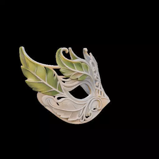 Venetian Leaf Mask 3D print model_27