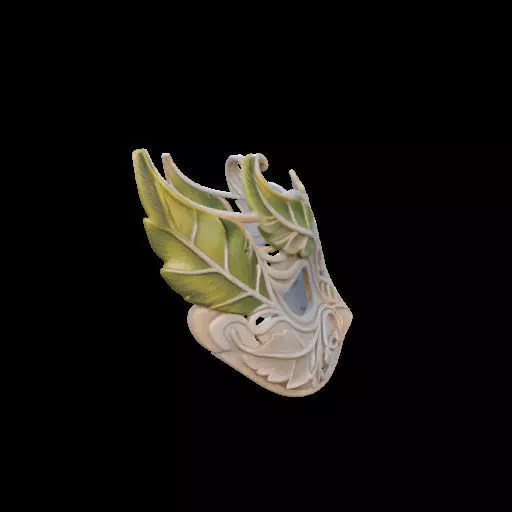Venetian Leaf Mask 3D print model_29