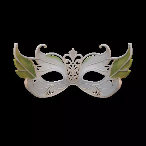 Venetian Leaf Mask 3D print model_8
