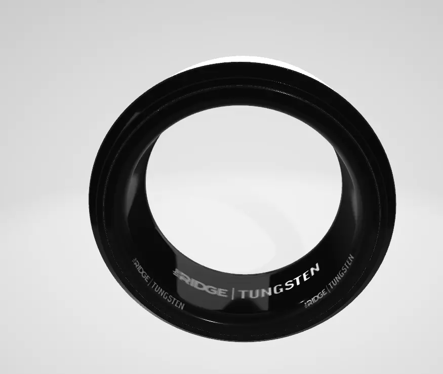 The Ridge Tungsten Rings for Men Low-poly 3D model_0