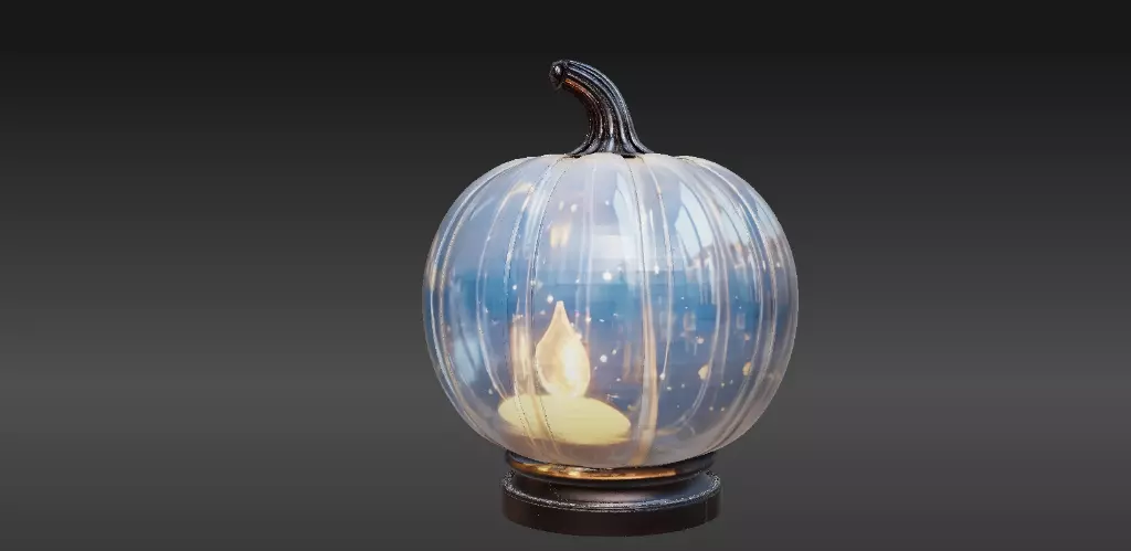 Sci-Fi Jack-O-Lantern Two 3D Model Halloween Lantern 3D model_23