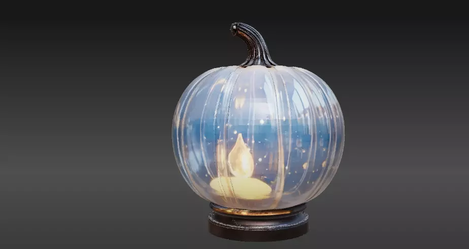 Sci-Fi Jack-O-Lantern Two 3D Model Halloween Lantern 3D model_2