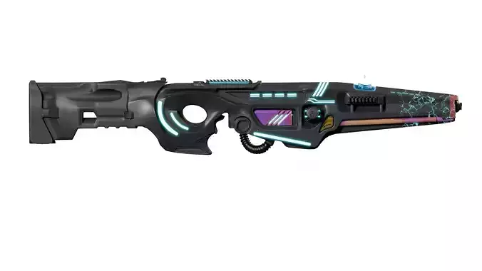 Sci-Fi Neon Weapons - SciFi Rifle 2