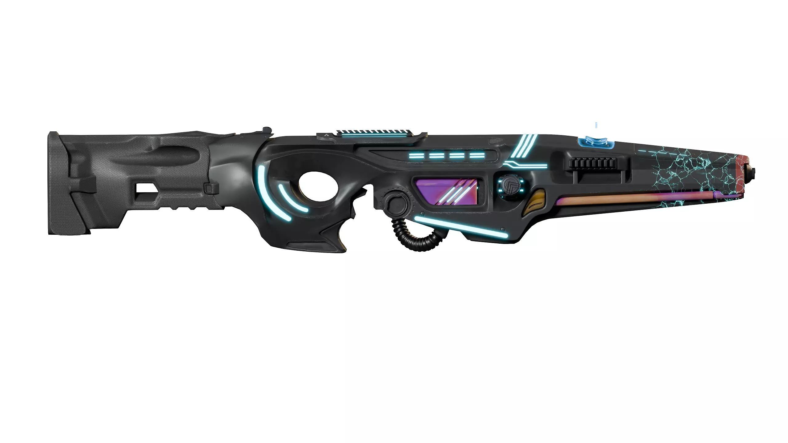Sci-Fi Neon Weapons - SciFi Rifle 2 3D model_0