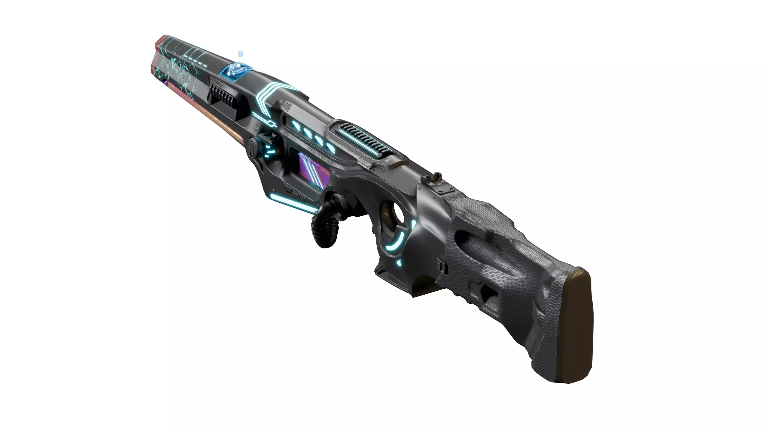 Sci-Fi Neon Weapons - SciFi Rifle 2 3D model_3