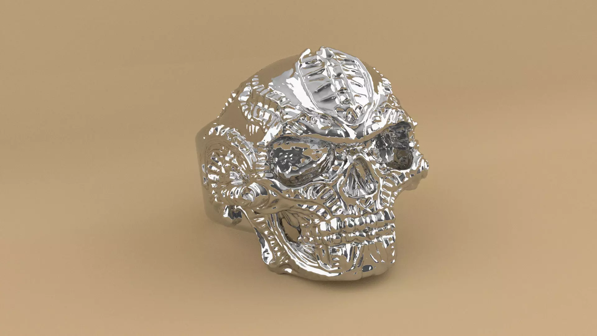 Skull Ring 3D Model for Printing and Jewelry Design 3D print model_0