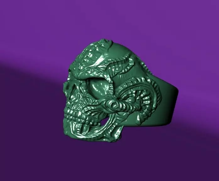 Skull Ring 3D Model for Printing and Jewelry Design 3D print model_3