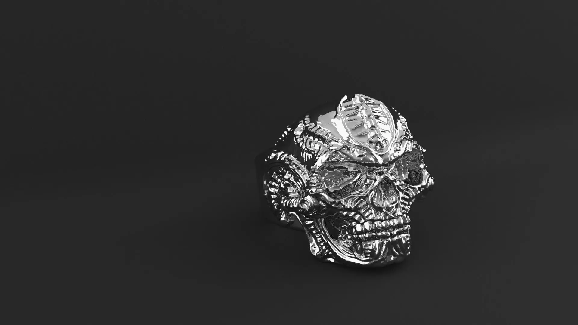 Skull Ring 3D Model for Printing and Jewelry Design 3D print model_2