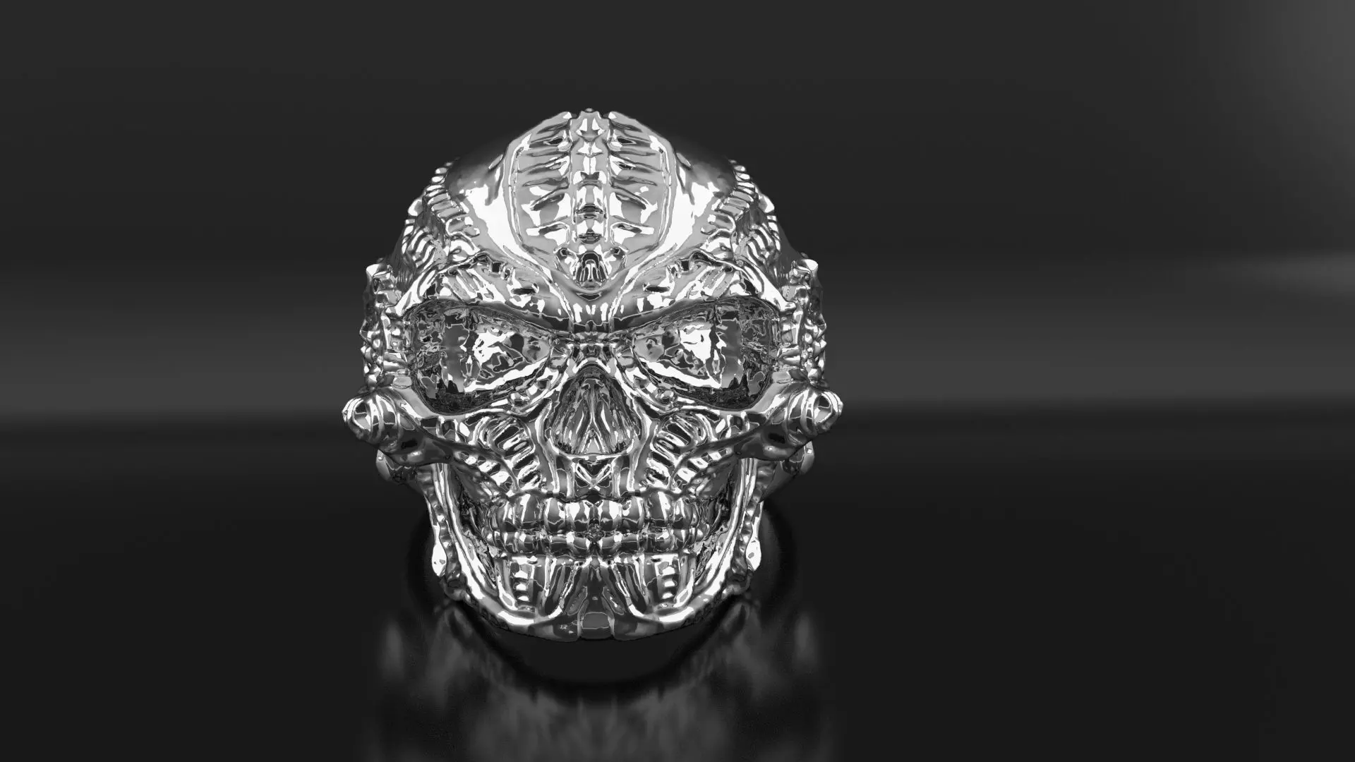 Skull Ring 3D Model for Printing and Jewelry Design 3D print model_1