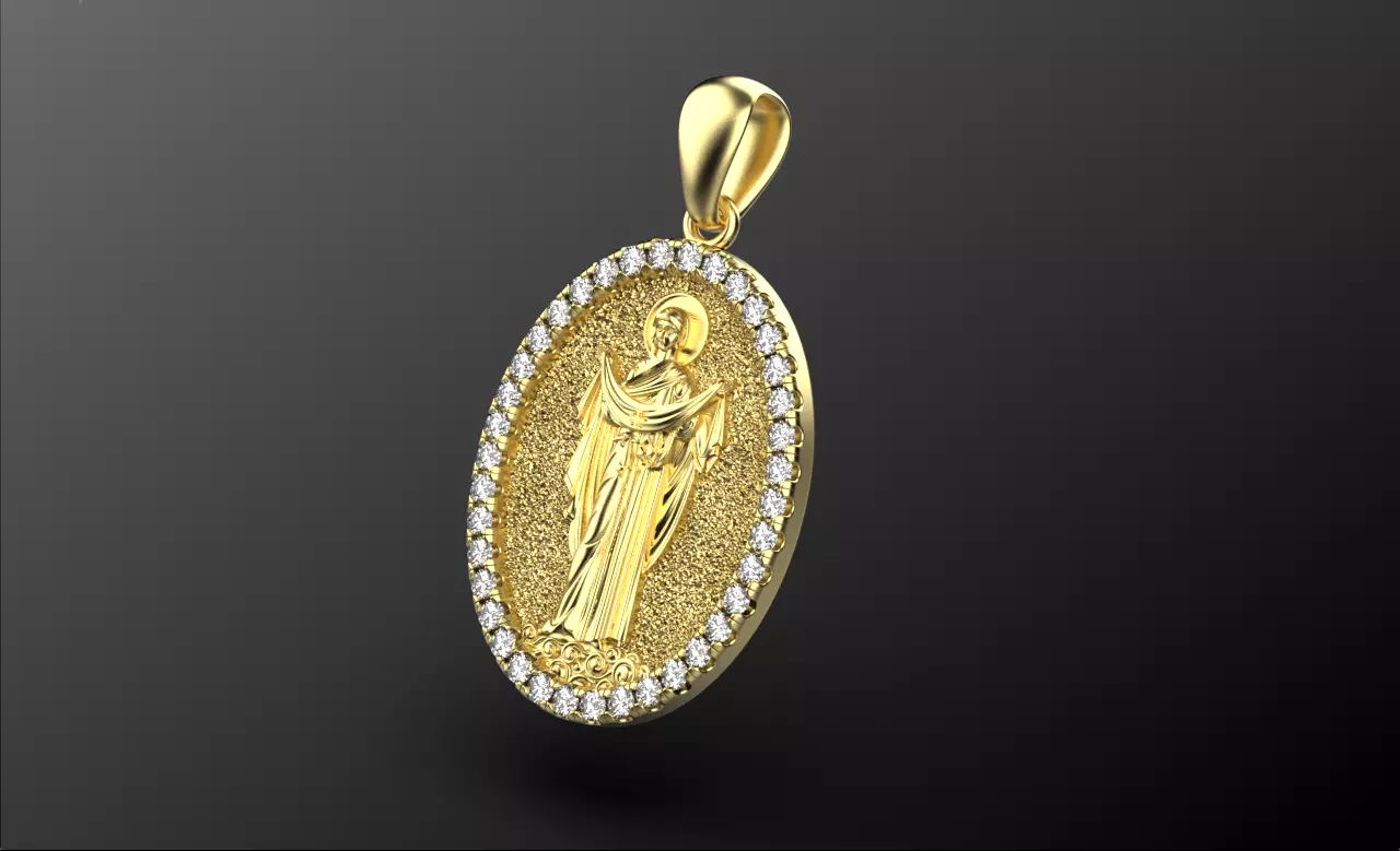 Pendant Maria  3D print model_2