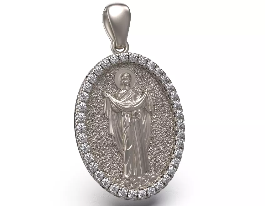 Pendant Maria  3D print model_9