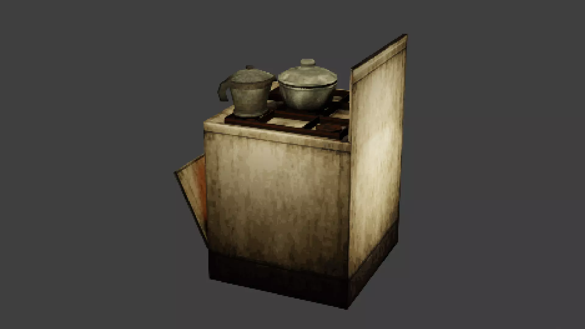 Low Poly PS1 Retro Oven Kitchen Prop FBX OBJ GLB Low-poly 3D model_2